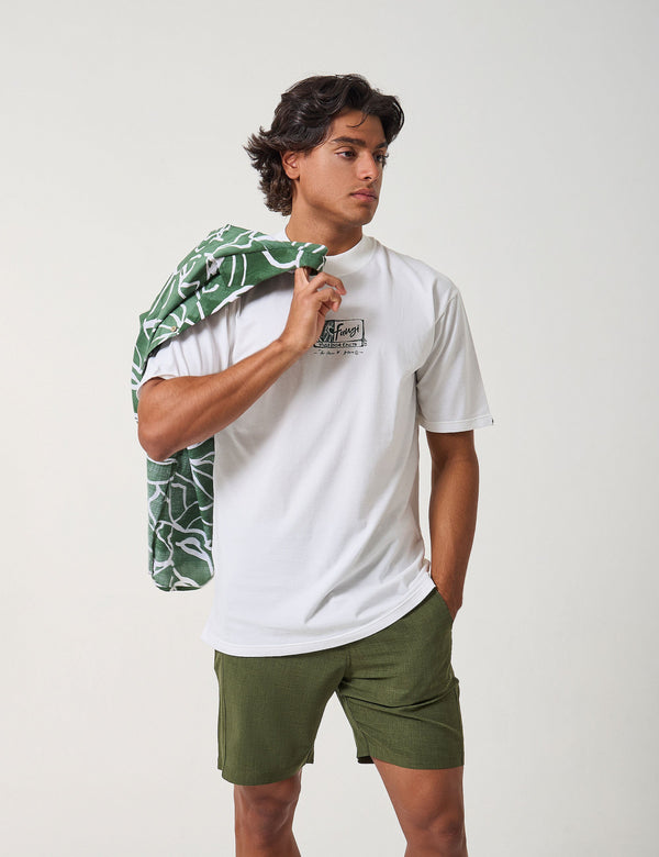 Oversize Fungi T-shirt – Raw/Off-white Unisex