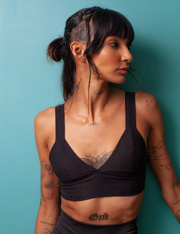 Nicte Black Women´s Triangle Bra Top