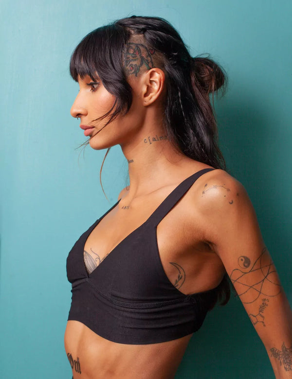 Nicte Black Women´s Triangle Bra Top