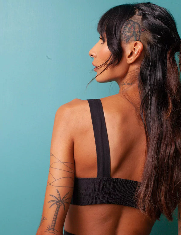Nicte Black Women´s Triangle Bra Top
