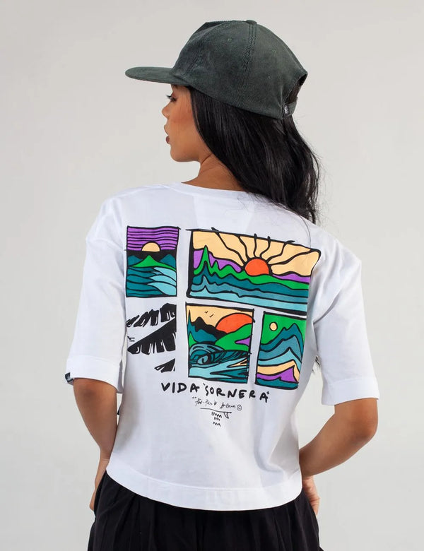 Live Cool Oversize white T-shirt Women