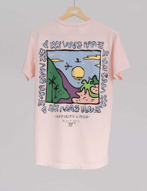 Freedom Men Regular Fit Pink T-Shirt