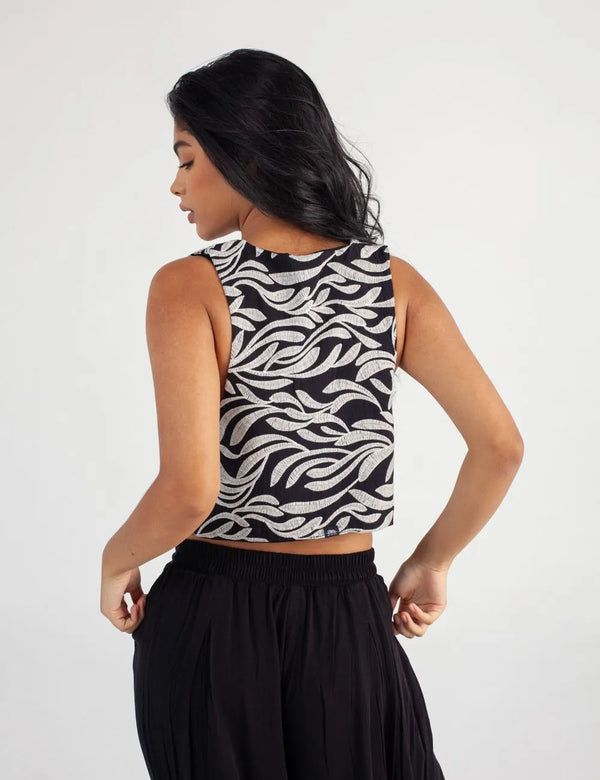 Arabia V-Neck Vest Black for Women