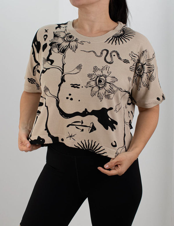 Women´s *Bosque* Sand Integrated Sleeve T-Shirt