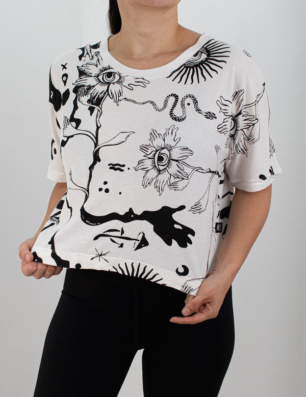 Woman´s Included Sleeve T-Shirt *Bosque* Off-White