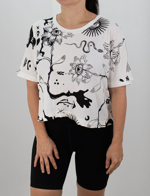 Woman´s Included Sleeve T-Shirt *Bosque* Off-White