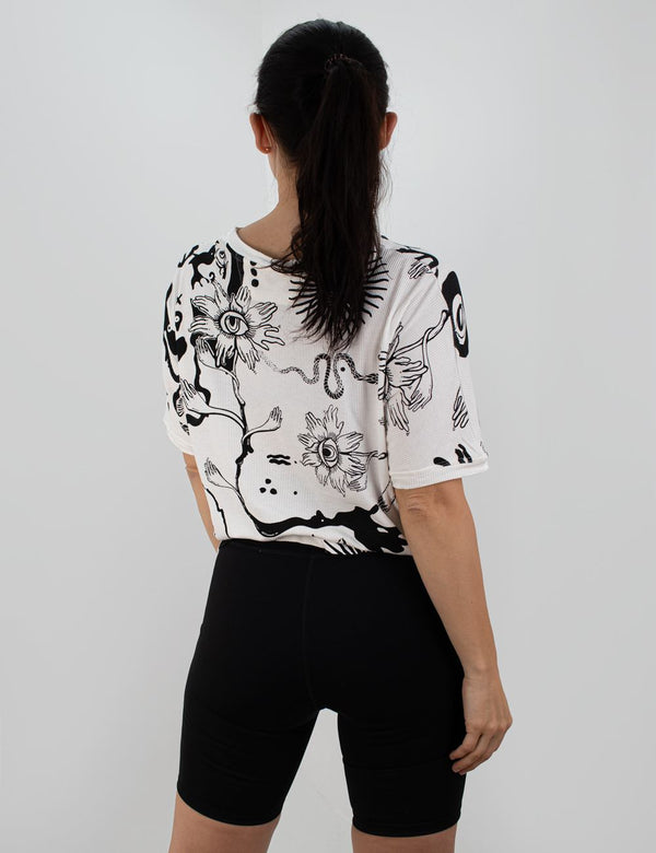 Woman´s Included Sleeve T-Shirt *Bosque* Off-White