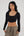 Net black Crop Top Long Women´s Sleeve