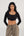 Net black Crop Top Long Women´s Sleeve