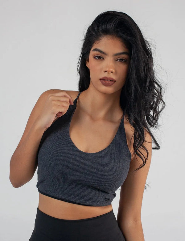 Noche Dark grey Women´s Crop top