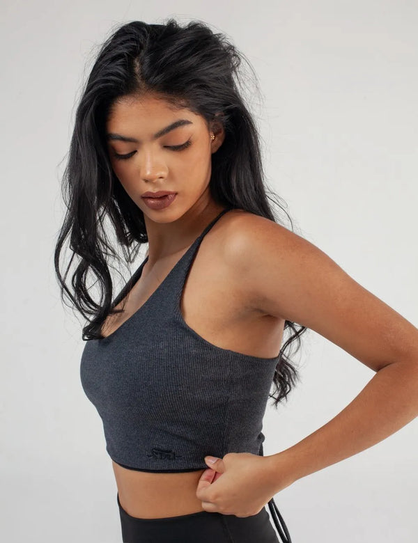 Noche Dark grey Women´s Crop top