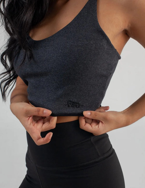 Noche Dark grey Women´s Crop top