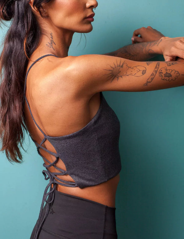 Noche Dark grey Women´s Crop top