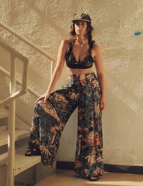 Garden Multicolor Wide Leg Pants Women's
