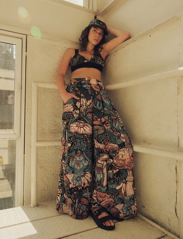 Garden Multicolor Wide Leg Pants Women's