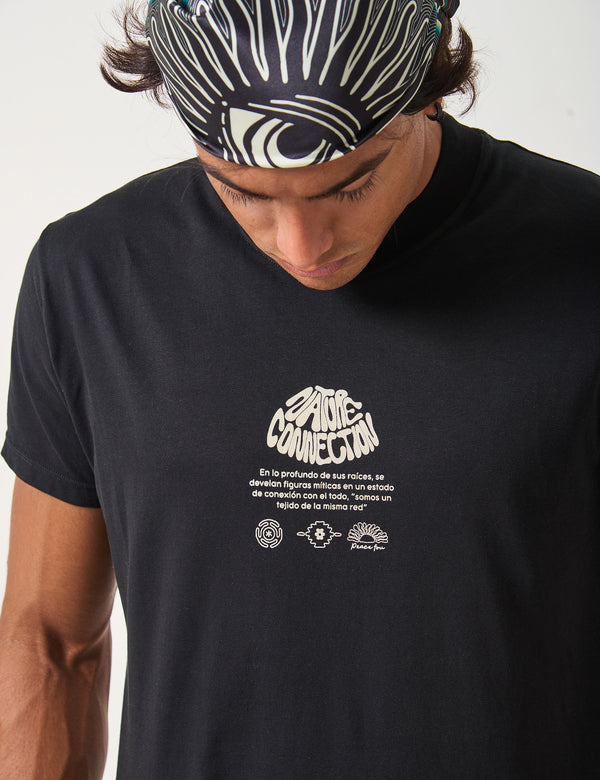 Shop the Men's Regular Fit Natural Connection T-shirt in black