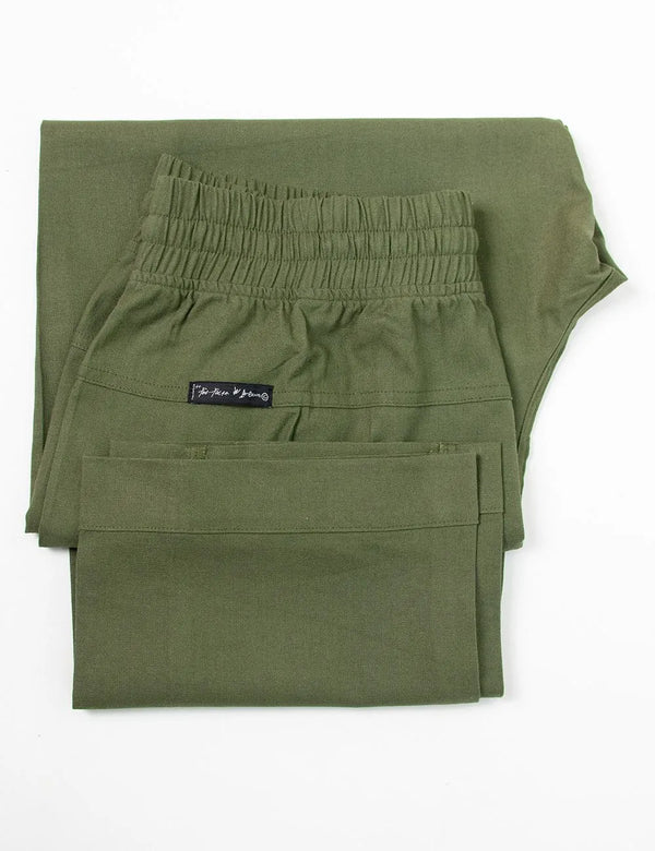 Men’s Bamboo Green Pine Chino Pants