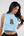 Women’s Lúpulo Light Blue High-Neck Crop Top