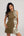 Bioma High Women Neck Short Green Military Dress