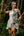 Flora High Neck off white Womens Short Dress